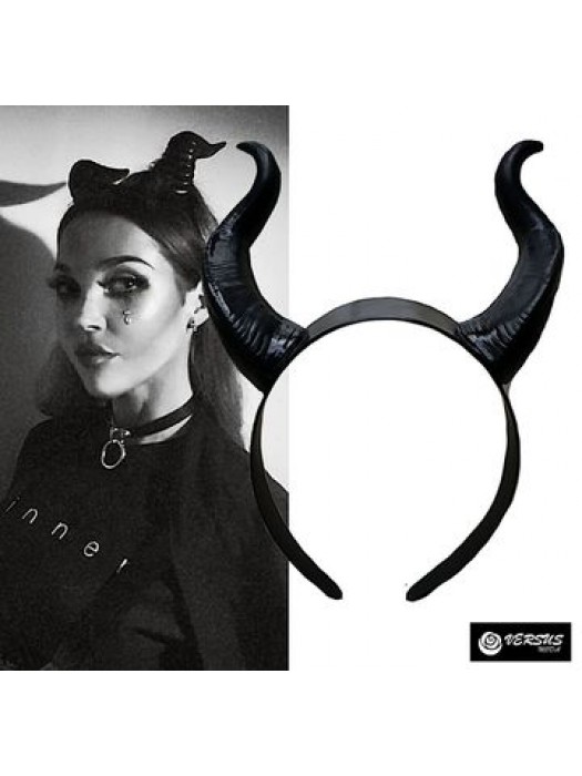 Malefica Corna Carnevale Cerchietto Maleficent Woman Hair Band Cosplay MLFHOR01